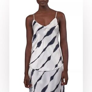 ATM tie dye silk camisole black and white large
